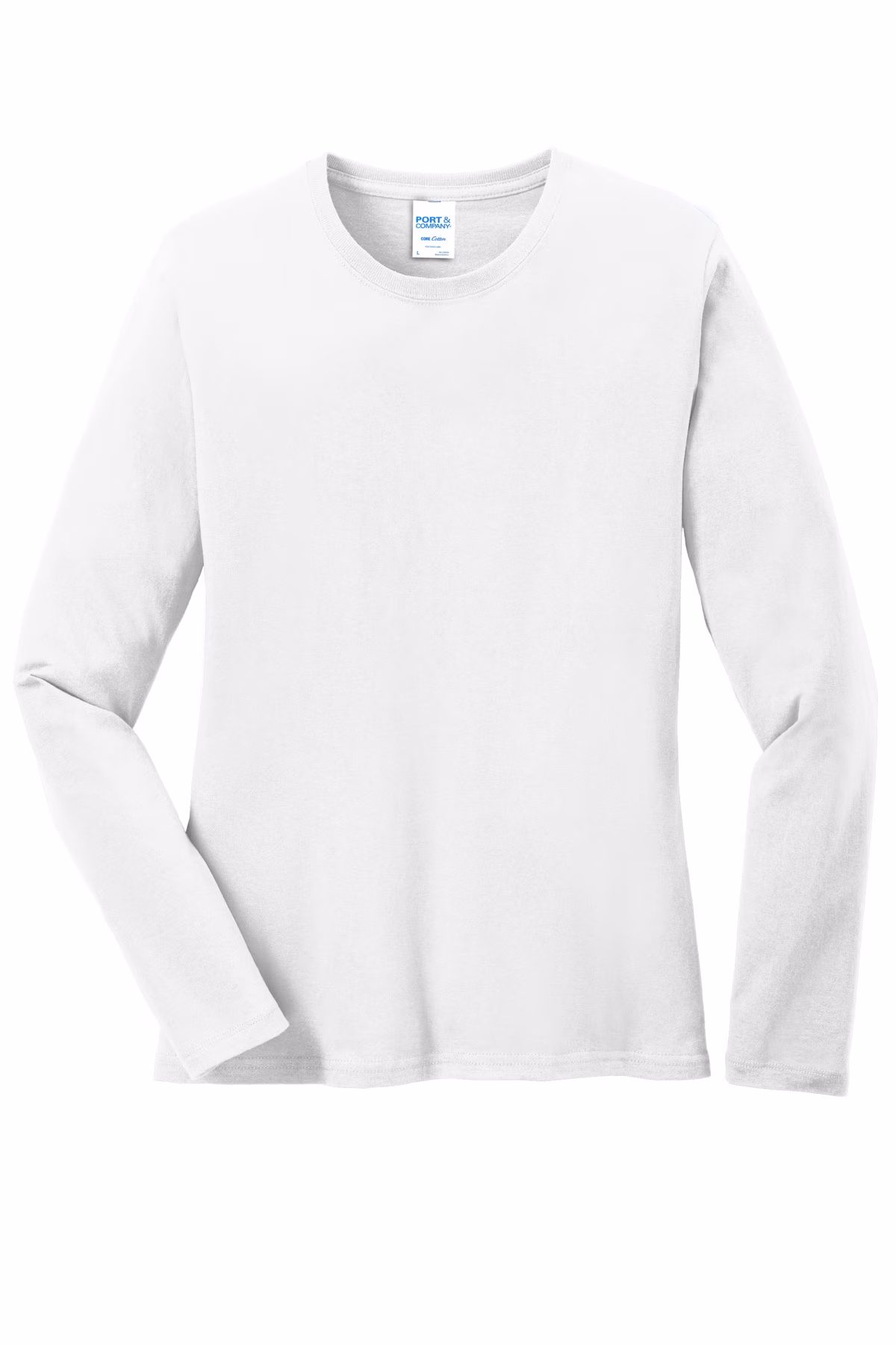 Port & Company  Printed Women's Long Sleeve Core Cotton Tee