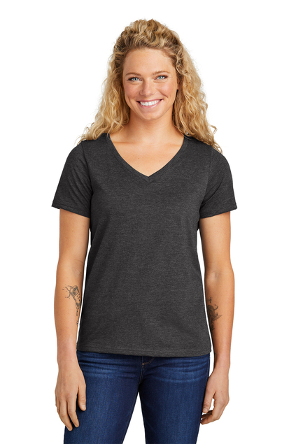 Volunteer Knitwear Embroidered Women's Daily V-Neck Tee