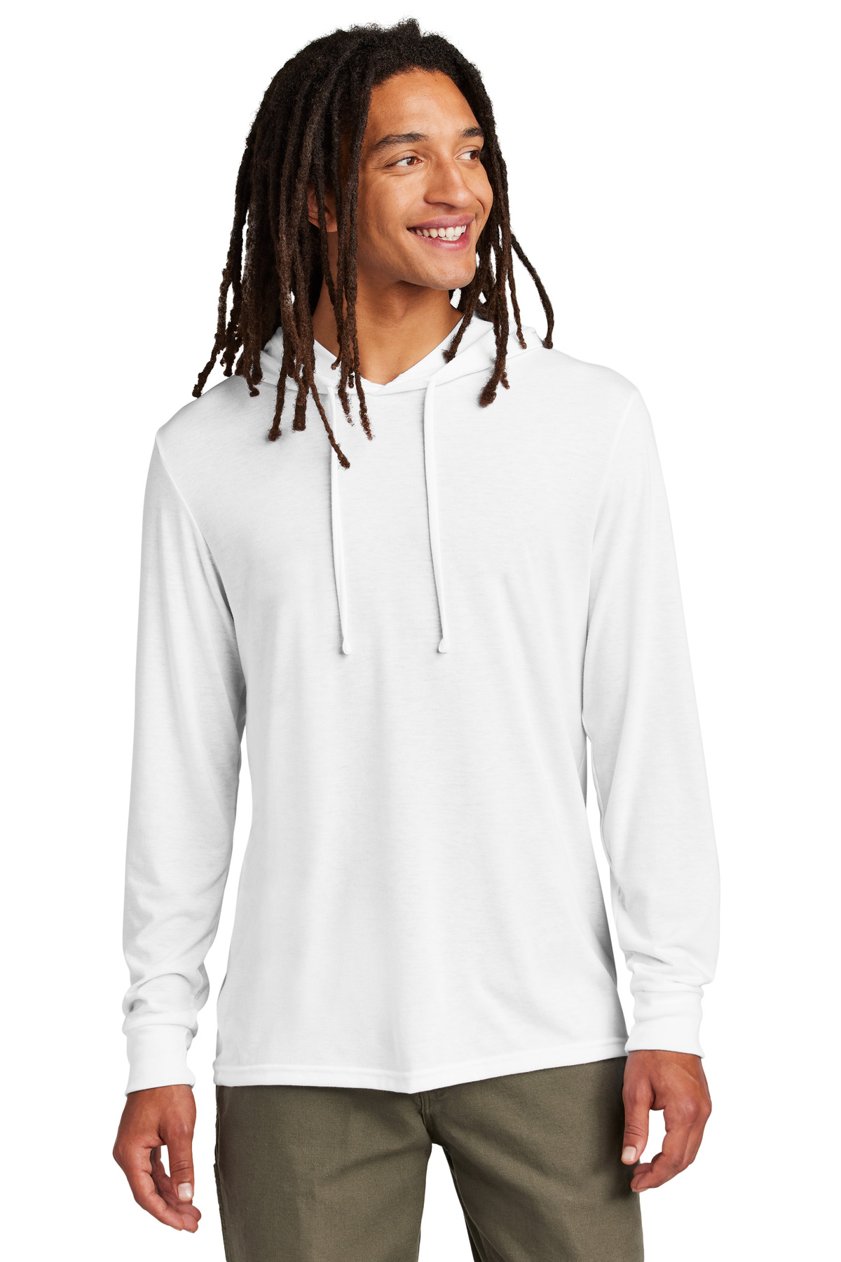 Allmade Embroidered Unisex Tri-Blend Hoodie Tee Thumb