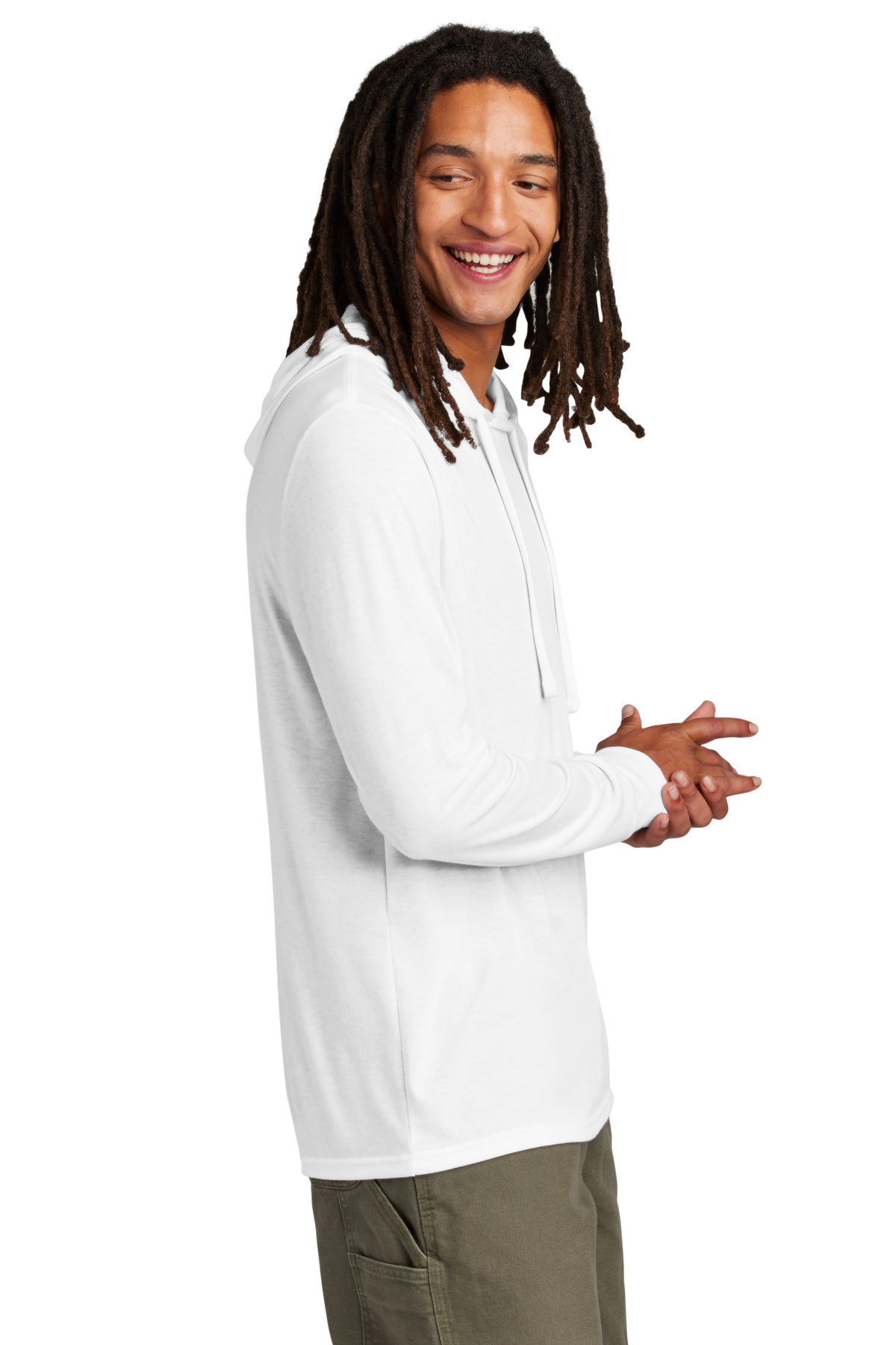 Allmade Embroidered Unisex Tri-Blend Hoodie Tee Thumb