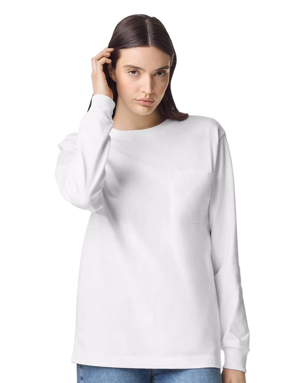 American Apparel Printed Super Heavyweight Long Sleeve Pocket Tee Image - American Apparel Printed Unisex Super Heavyweight Long Sleeve Pocket Tee