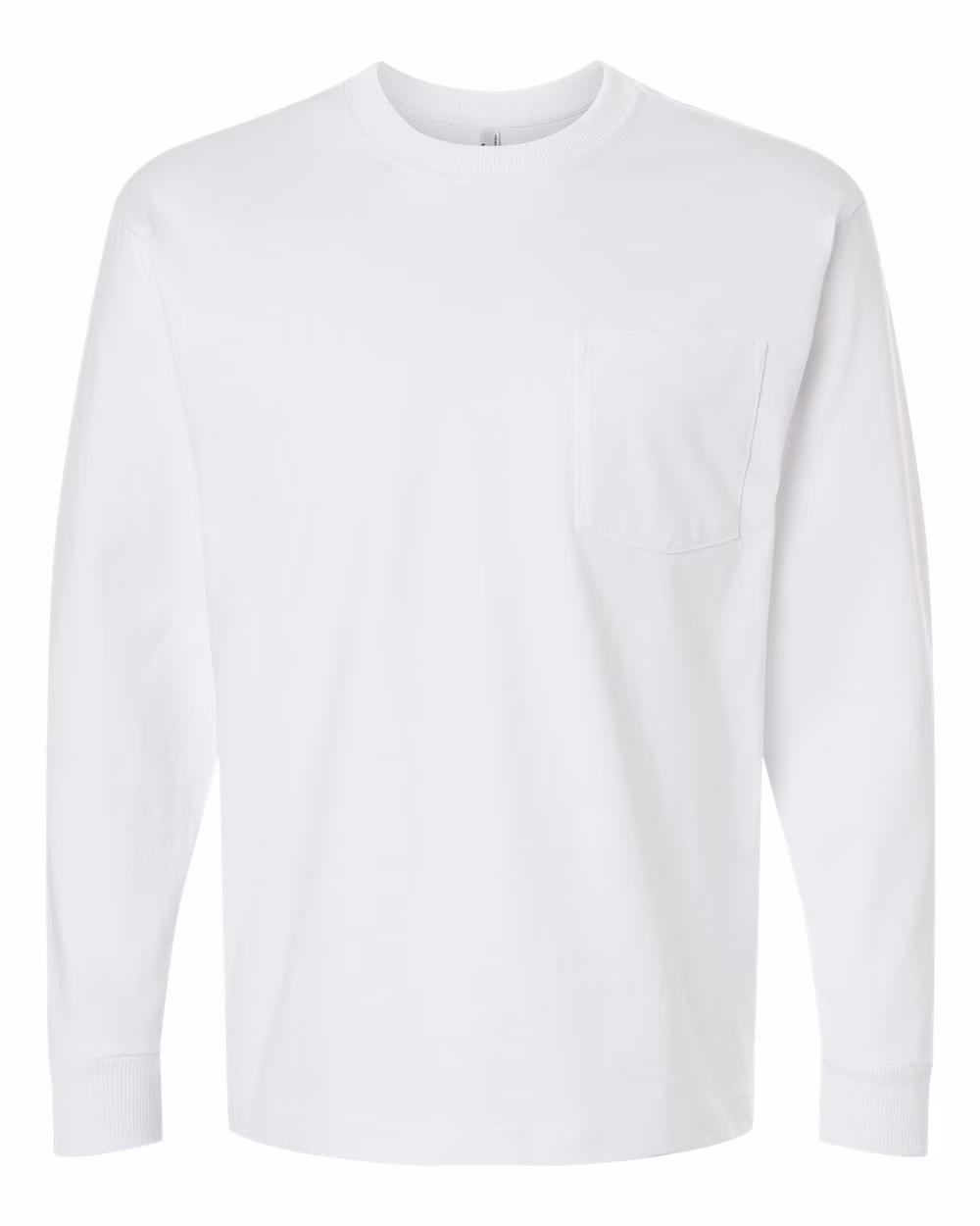American Apparel Printed Super Heavyweight Long Sleeve Pocket Tee