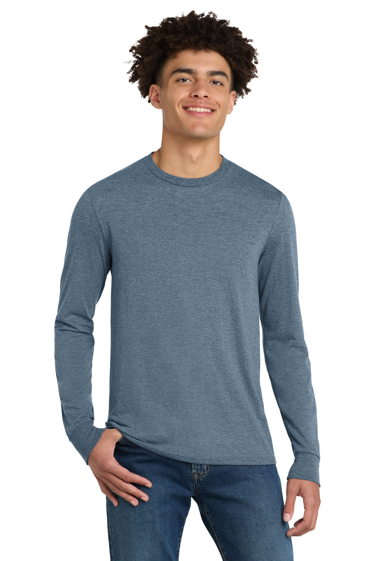 District Embroidered Perfect Tri Long Sleeve Tee - Queensboro