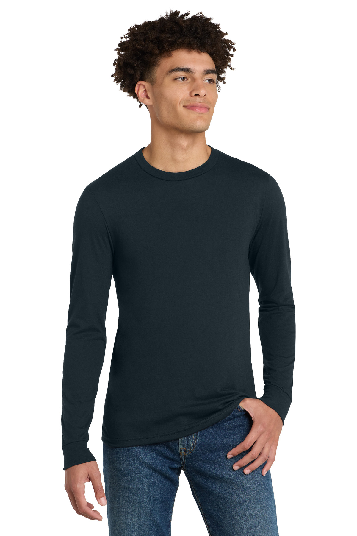 District Embroidered Perfect Tri Long Sleeve Tee - Queensboro