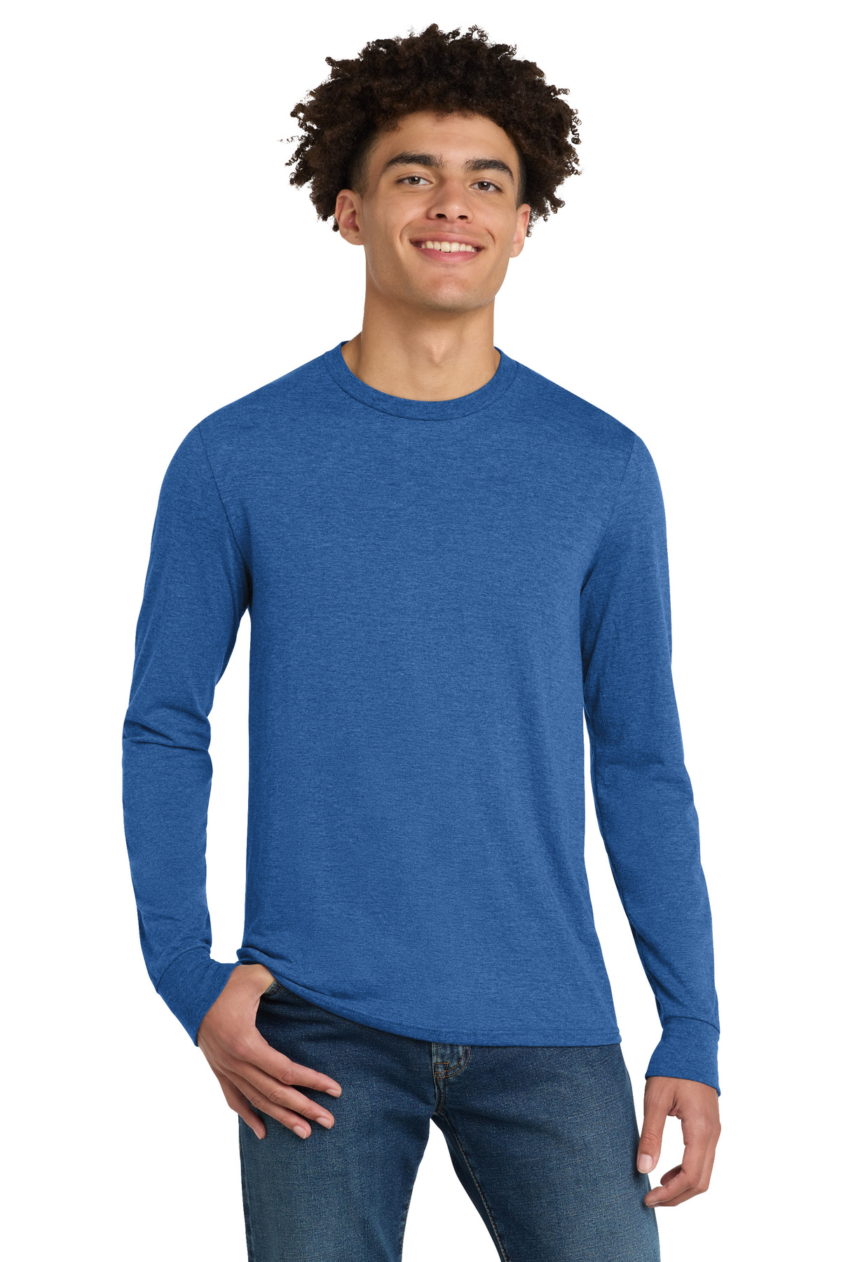 District Embroidered Perfect Tri Long Sleeve Tee - Queensboro