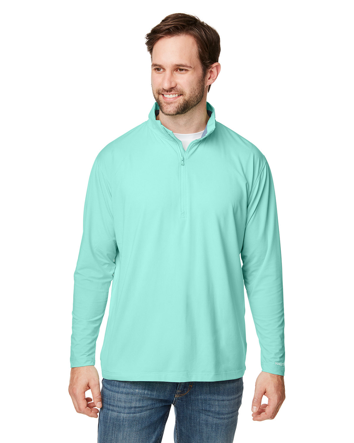 Nautica Embroidered Men's Saltwater Quarter-Zip Pullover