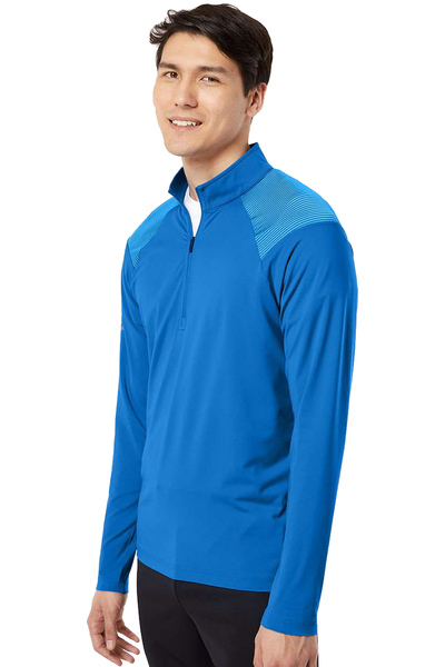 Adidas Embroidered Men's Shoulder Stripe Quarter-Zip