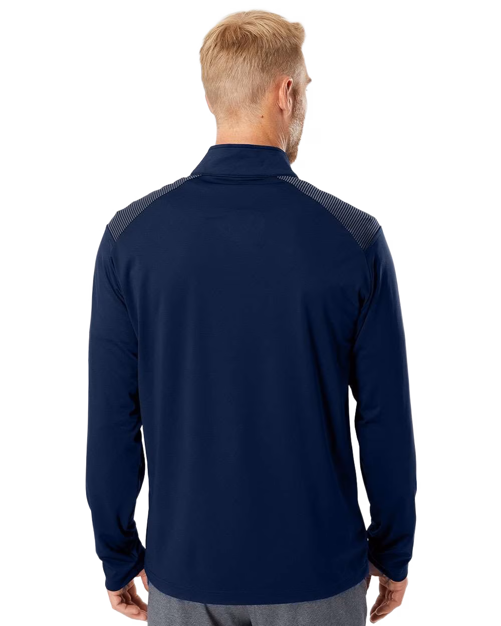 Adidas Embroidered Men's Shoulder Stripe Quarter-Zip Pullover