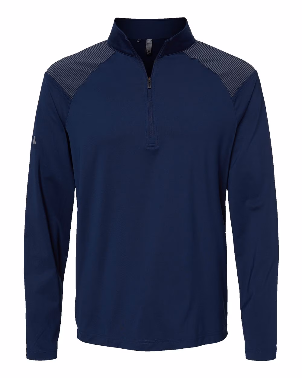 Adidas Embroidered Men's Shoulder Stripe Quarter-Zip Pullover