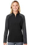 Adidas Embroidered Women's Stripe Block Quarter-Zip Pullover Thumb