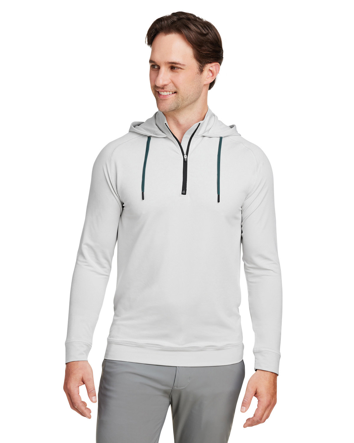 Swannies Golf Embroidered Men's Vandyke Quarter-Zip Hooded Sweatshirt Thumb