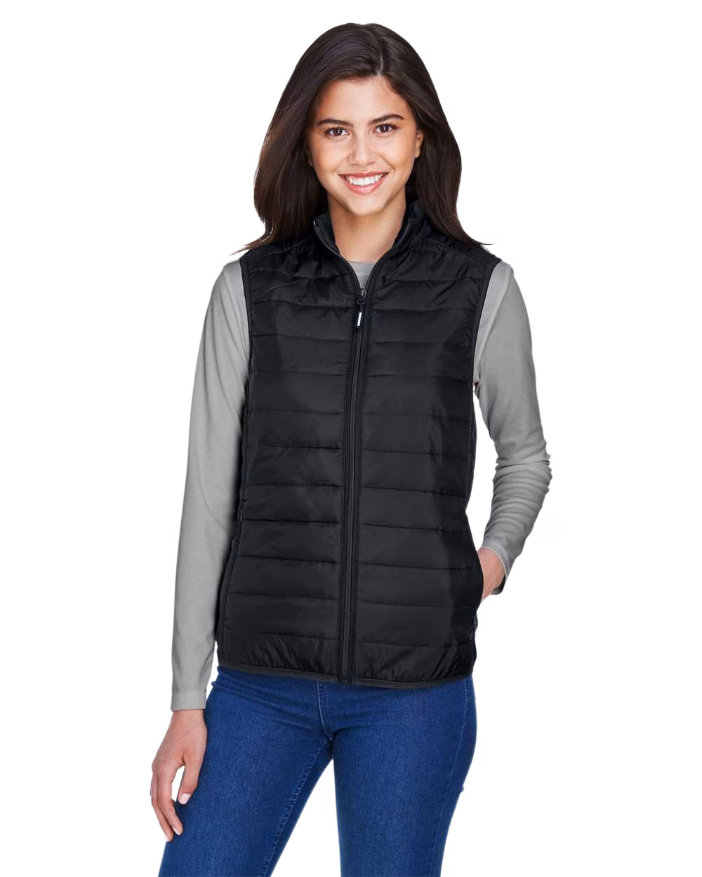 Core 365 Embroidered Women's Prevail Packable Puffer Vest Image - Core 365 Embroidered Women's Prevail Packable Puffer Vest