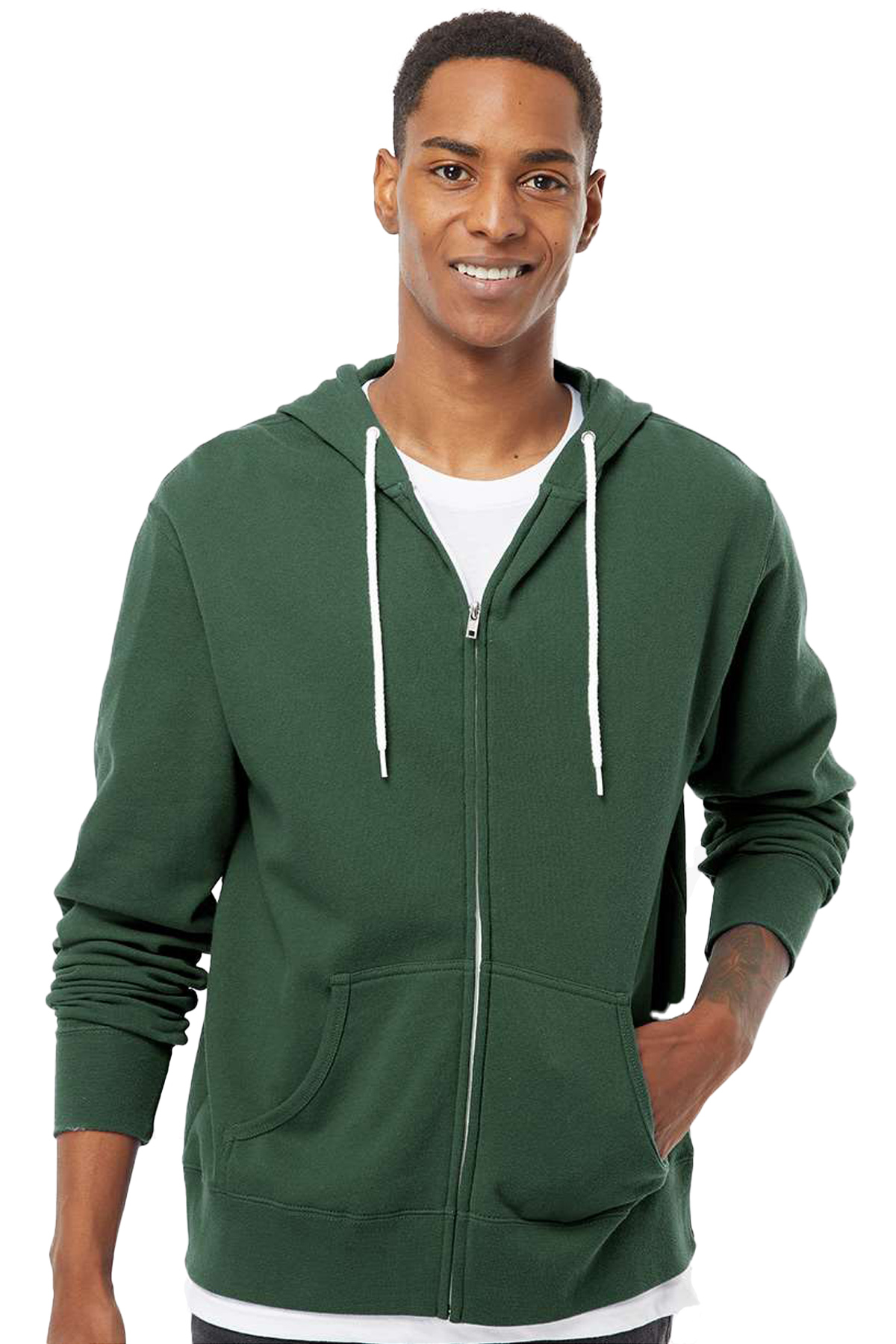 トップス INDEPENDENT FULLZIP Hoodie Independent Trading Co. Embroidered Unisex Lightweight Full-Zip