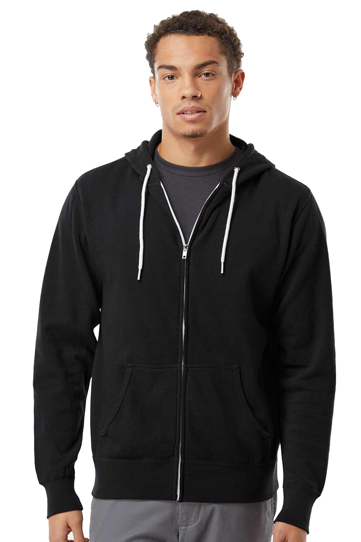 Independent Trading Co. Embroidered Unisex Lightweight Full-Zip Sweatshirt Image - Independent Trading Co. Embroidered Unisex Lightweight Full-Zip Sweatshirt