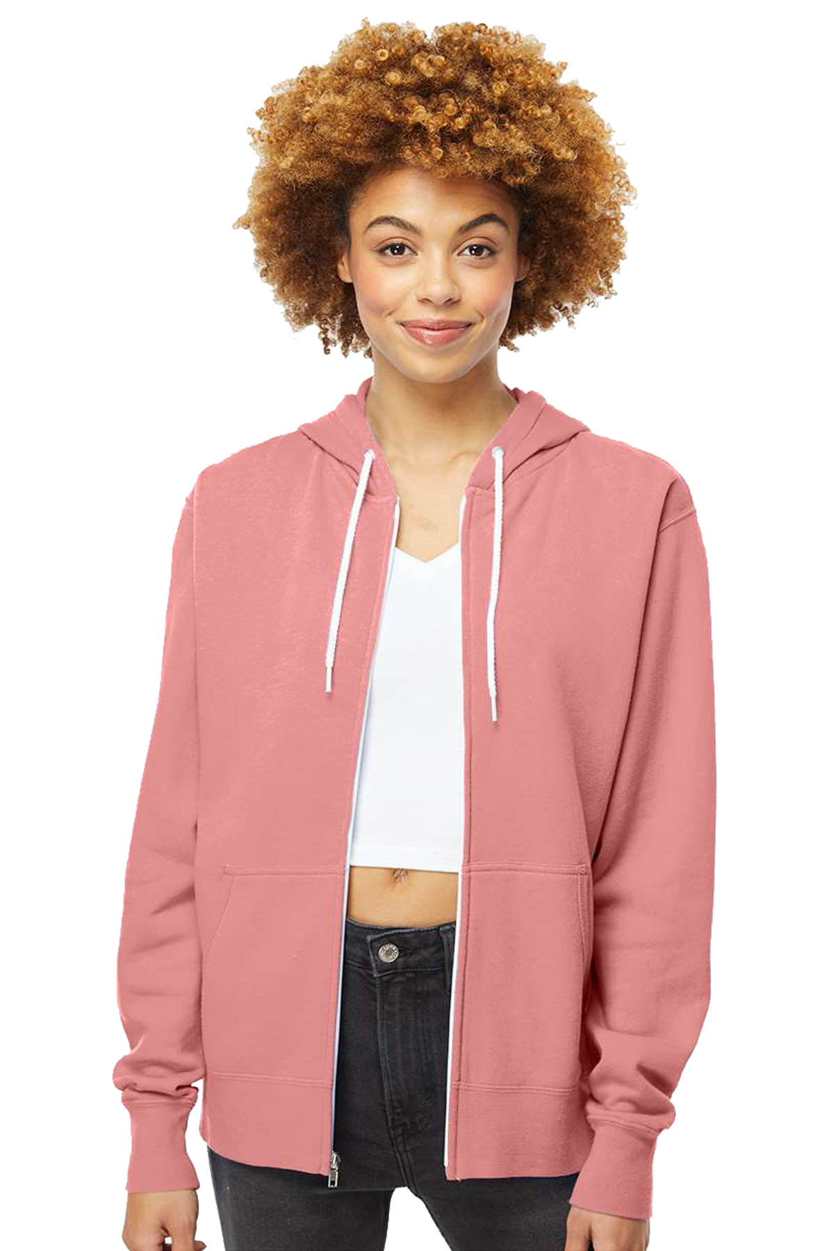 Independent Trading Co. Embroidered Unisex Lightweight Full-Zip