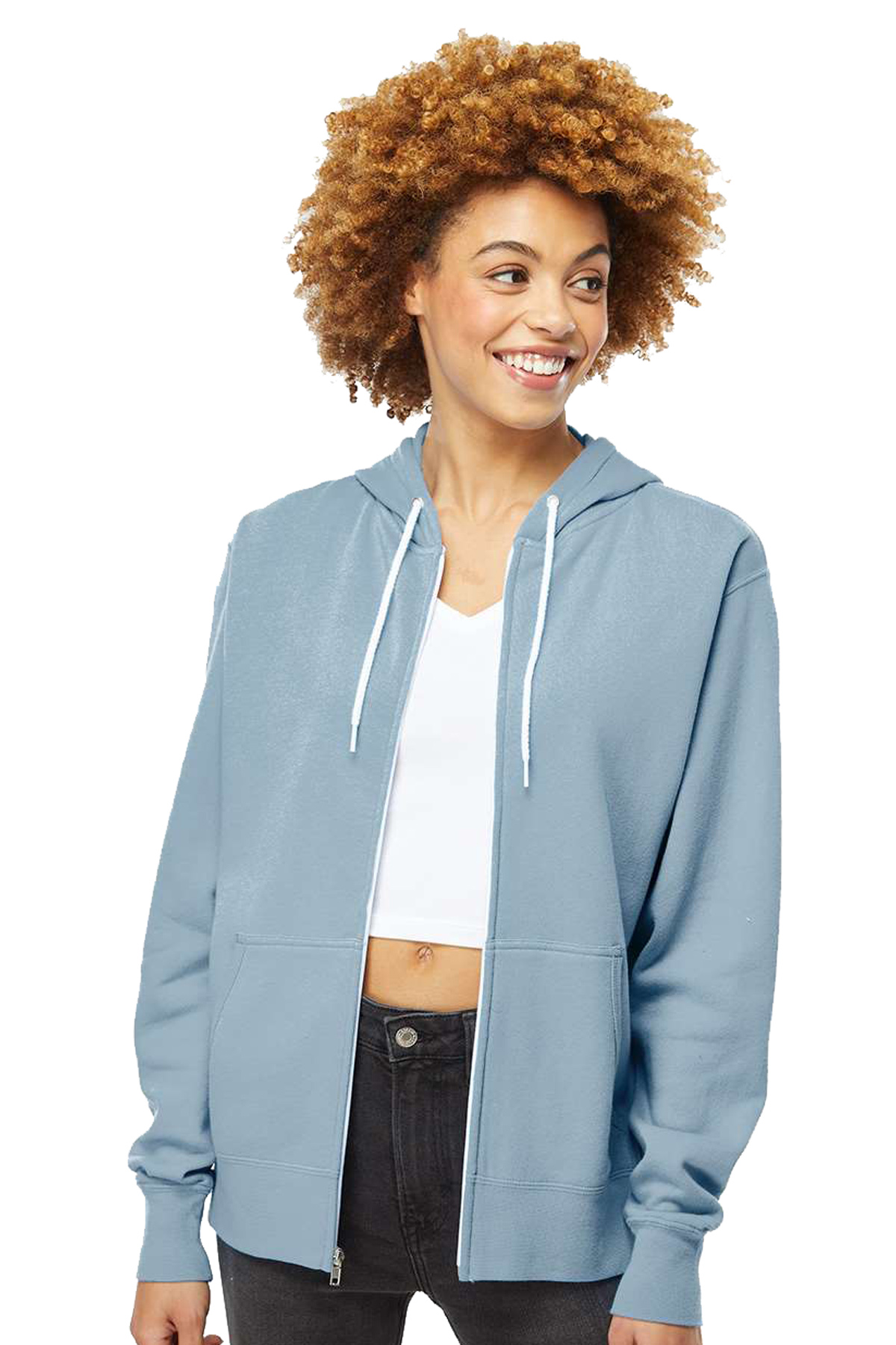 Independent Trading Co. Embroidered Unisex Lightweight Full-Zip