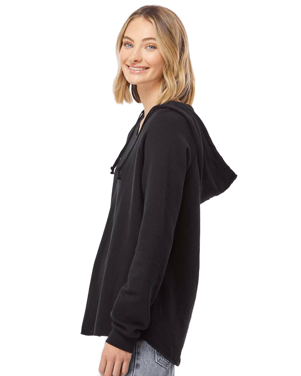 Independent Trading Co. Embroidered Women's California Wave Wash Sweatshirt