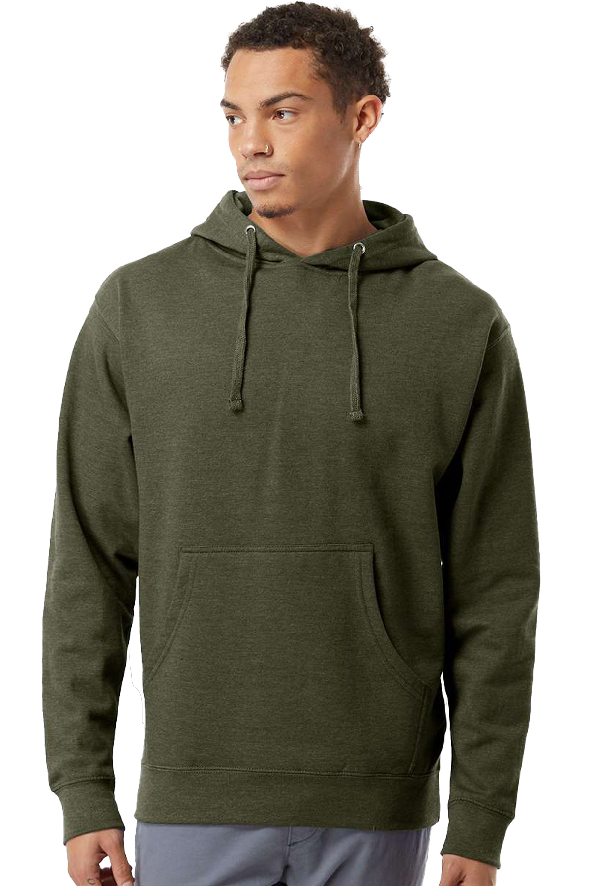Independent Trading Co. Men's  Printed Midweight Hooded Sweatshirt