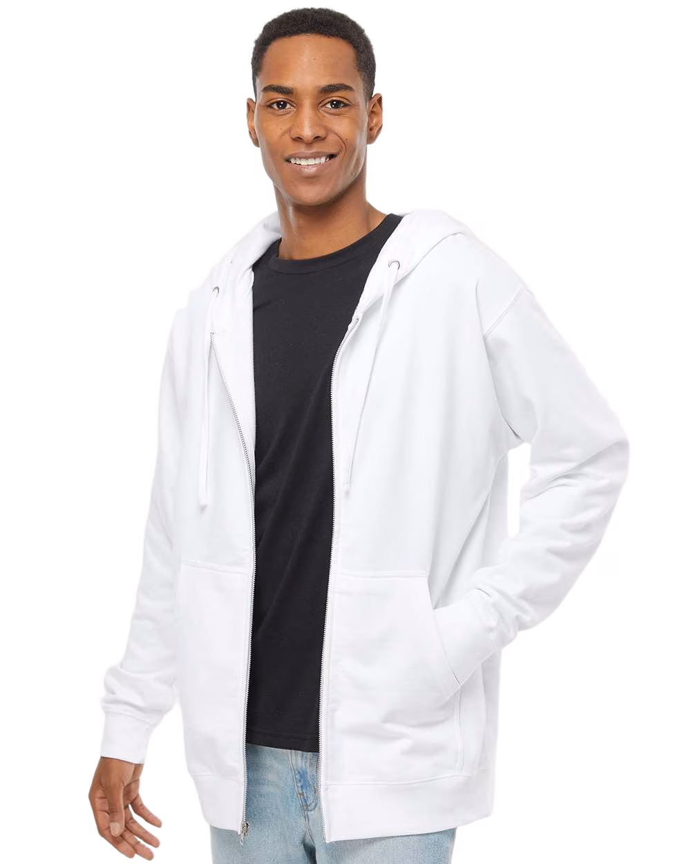 Independent Trading Co. Men's Printed Midweight Full-Zip Sweatshirt Image - Independent Trading Co. Men's Embroidered Midweight Full-Zip Sweatshirt