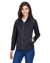 Core 365 Women's Embroidered Techno Lite Three-Layer Knit Tech-Shell Thumb