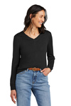 Brooks Brothers Embroidered Women's Washable Merino V-Neck Sweater Thumb