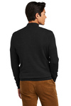 Brooks Brothers Embroidered Men's Washable Merino Birdseye 1/4-Zip Sweater Thumb