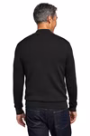 Brooks Brothers Embroidered Men's Washable Merino Birdseye 1/4-Zip Sweater Thumb