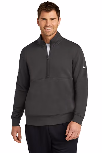 Nike Embroidered Men's Club Fleece Sleeve Swoosh 1/2-Zip