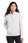 Nike Embroidered  Women's Club Fleece Sleeve Swoosh 1/2-Zip Thumb