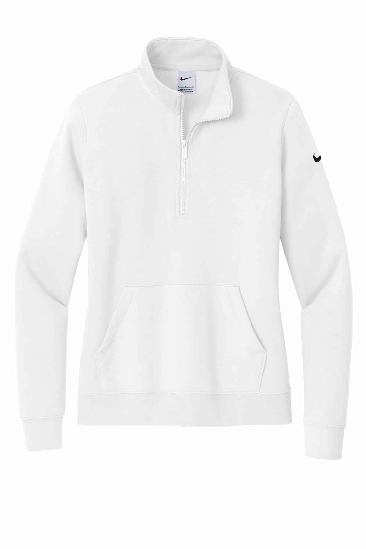 Nike Embroidered  Women's Club Fleece Sleeve Swoosh 1/2-Zip