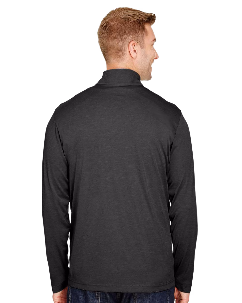 Team 365 Embroidered Men's Zone Sonic Heather Performance Quarter-Zip