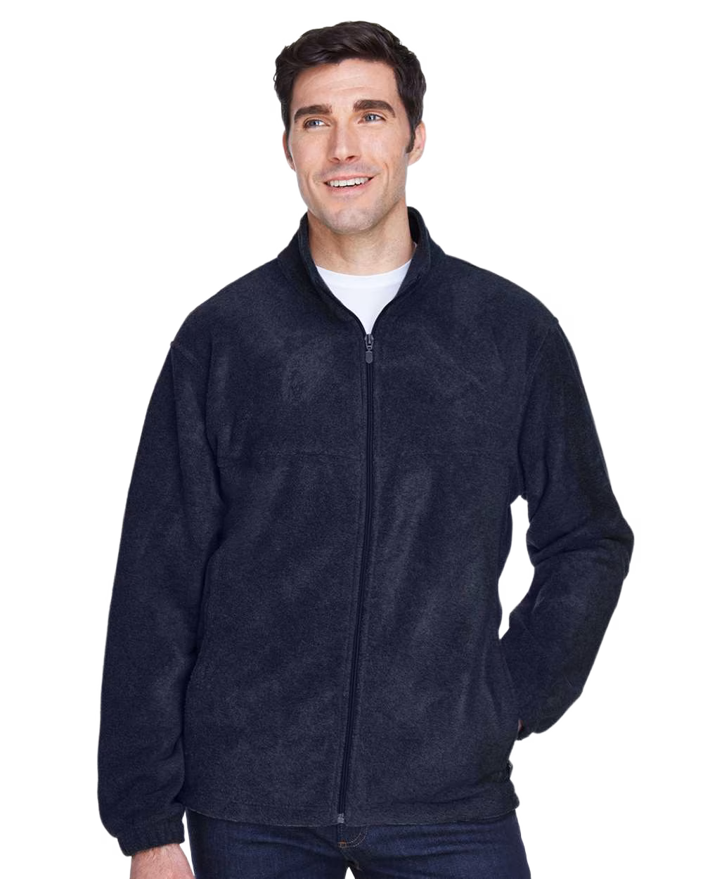 Harriton Embroidered Men's 8 oz. Full-Zip Fleece Image - Harriton Embroidered Men's 8 oz. Full-Zip Fleece