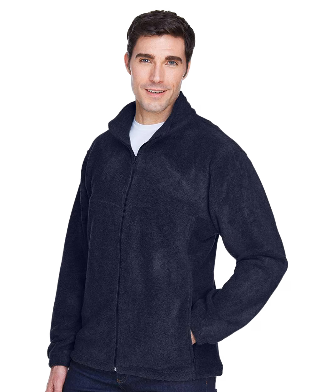 Harriton Embroidered Men's 8 oz. Full-Zip Fleece