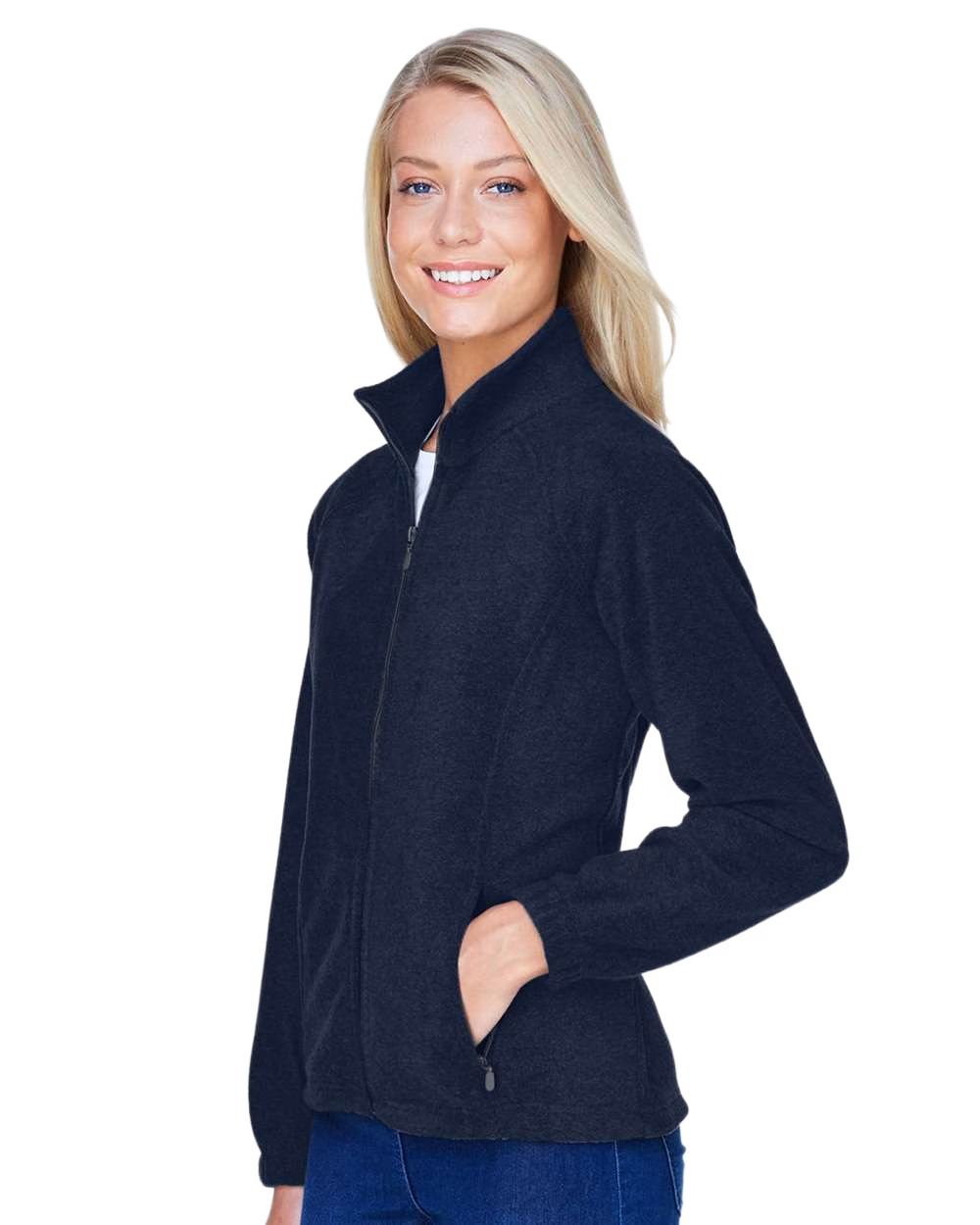 Harriton Embroidered Women's 8 oz. Full-Zip Fleece