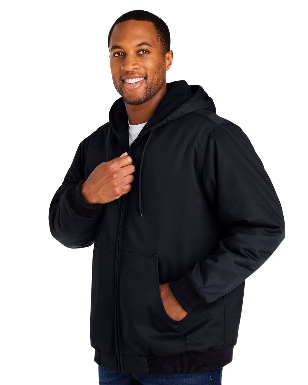 Harriton Embroidered Unisex ClimaBloc Heavyweight Hooded Full-Zip Jacket