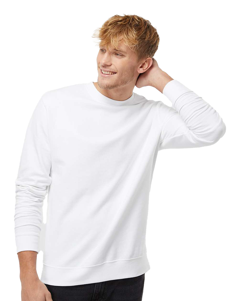 Independent Trading Co. Embroidered Men's Midweight Crewneck Sweatshirt