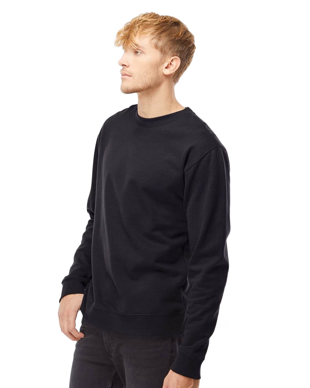 Independent Trading Co. Embroidered Men's Midweight Crewneck Sweatshirt