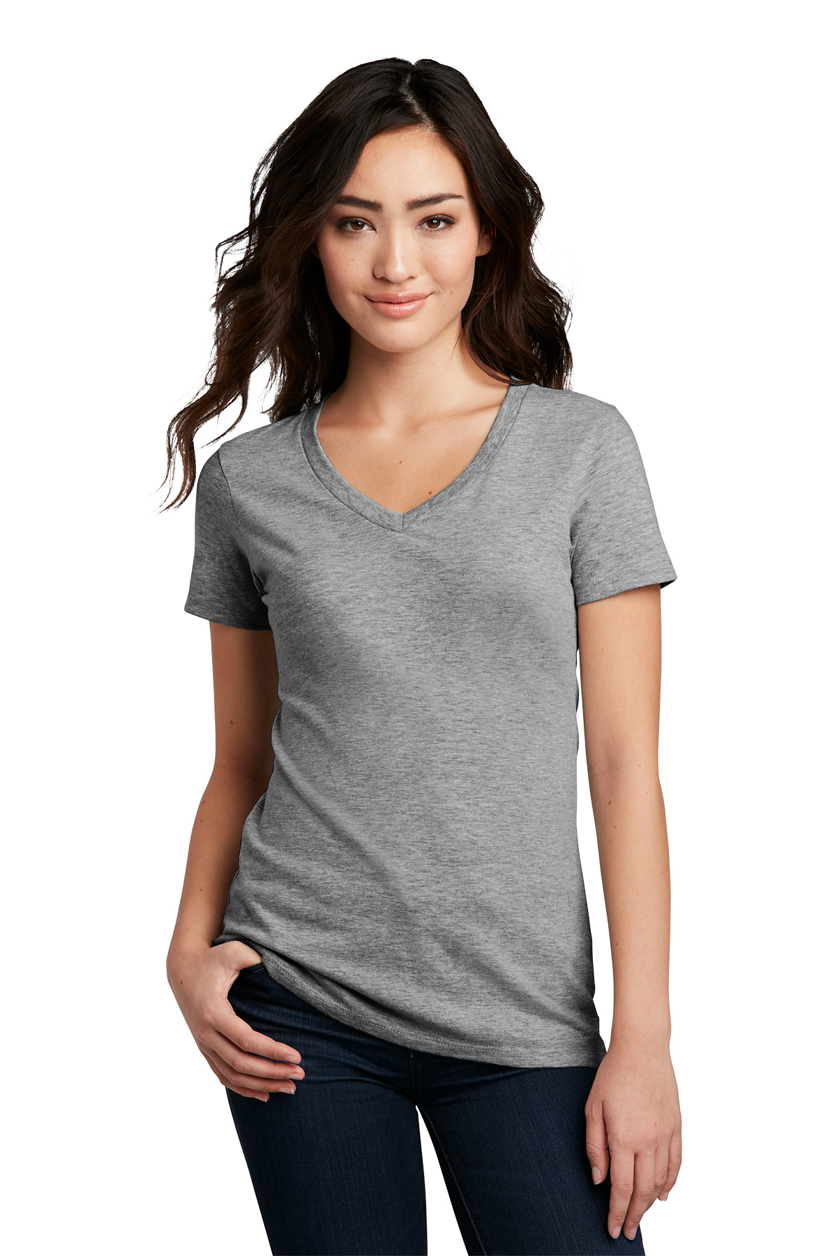 District Printed Women's Perfect Blend V-Neck Tee
