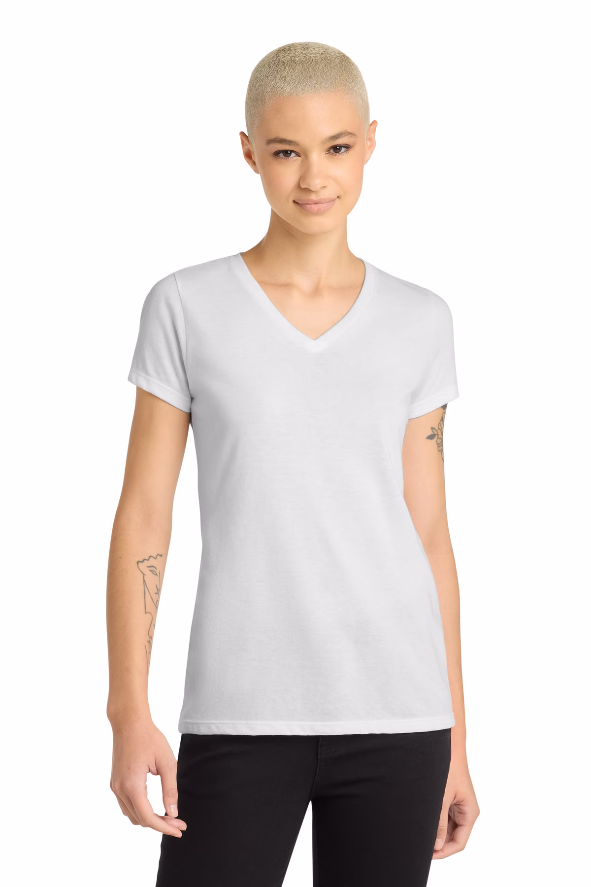 District Embroidered Women's Perfect Blend V-Neck Tee Image - District Embroidered Women's Perfect Blend V-Neck Tee