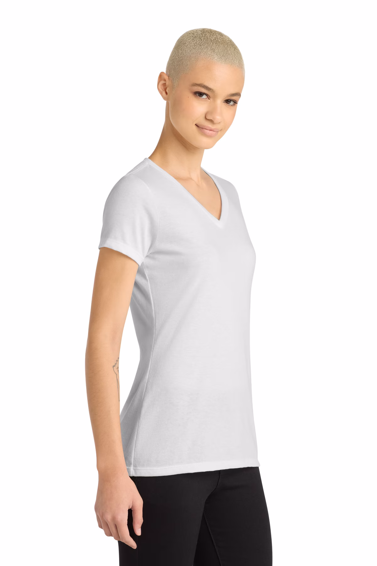 District Embroidered Women's Perfect Blend V-Neck Tee