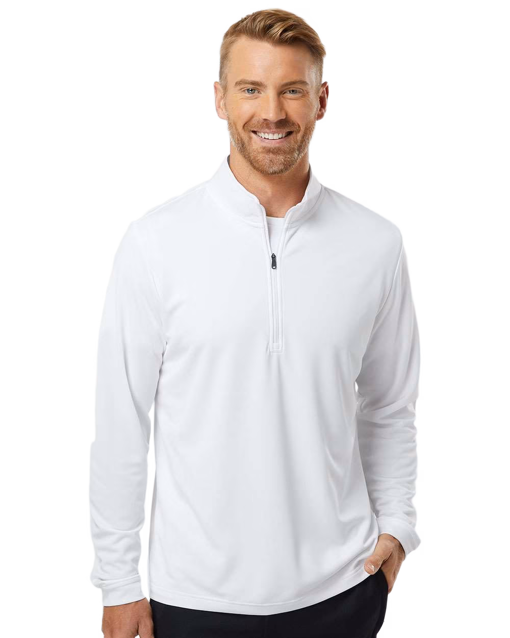 Adidas Embroidered Men's Ultimate365 Lightweight Quarter-Zip Image - Adidas Embroidered Men's Ultimate365 Lightweight Quarter-Zip