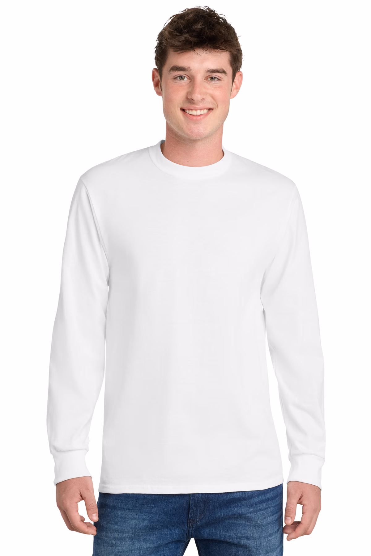 Port & Company Embroidered Long Sleeve Essential Tee Image - Port & Company Embroidered Long Sleeve Essential Tee