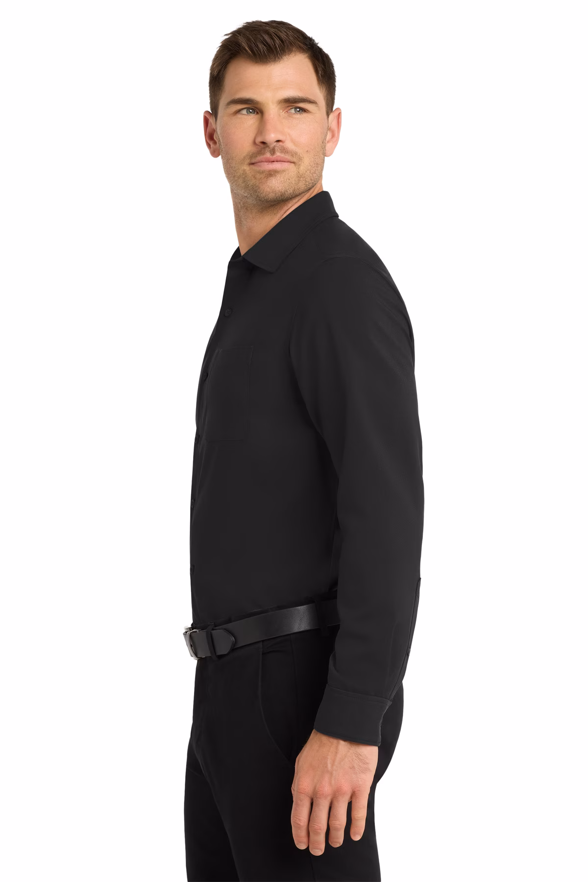 Port Authority Embroidered Men's Long Sleeve Performance Staff Shirt