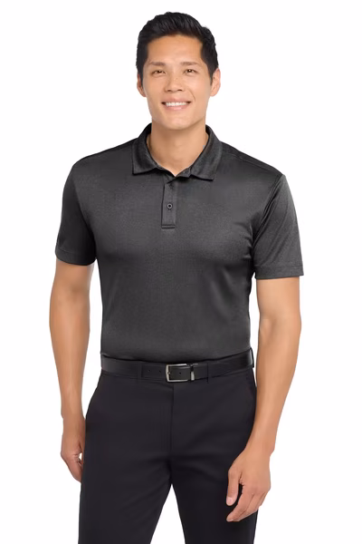 Port Authority Embroidered Men's Heathered Silk Touch Performance Polo