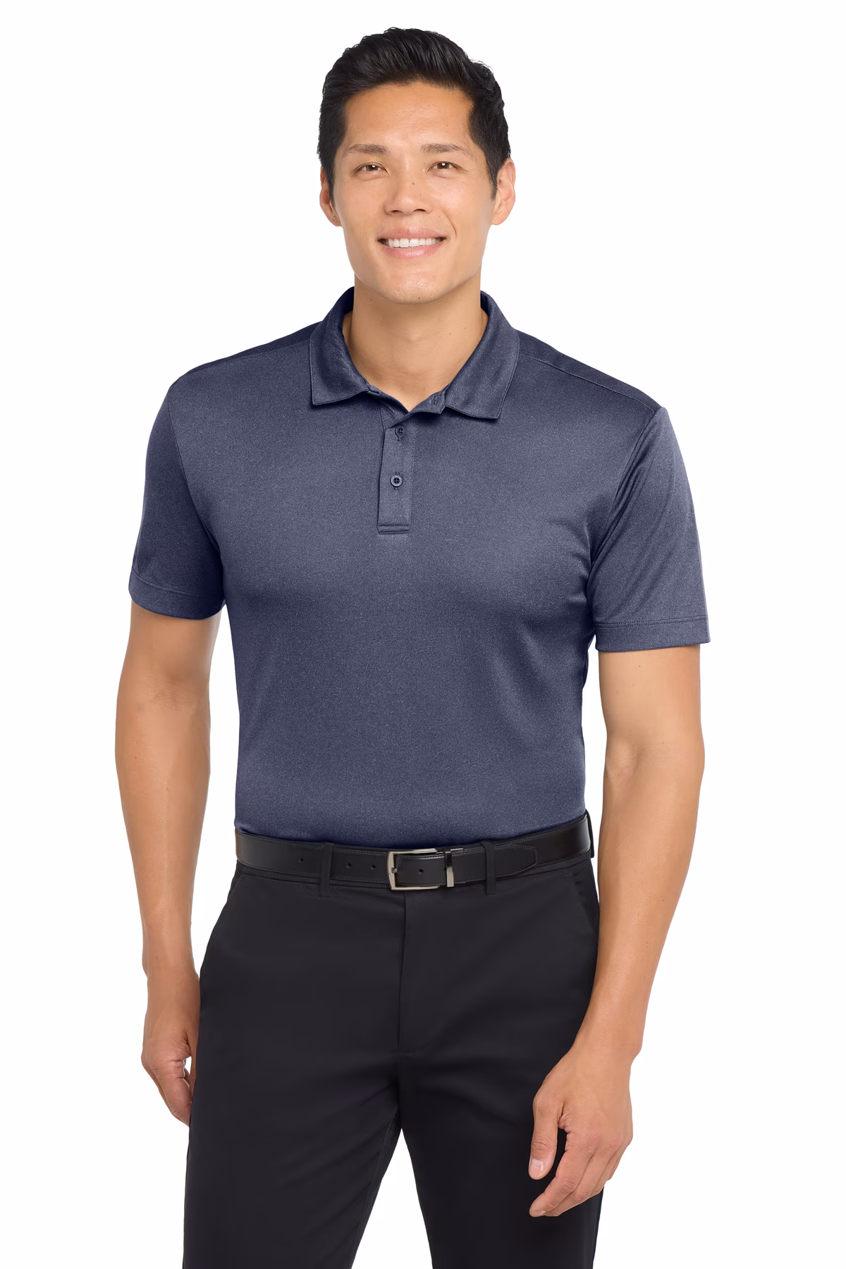 Port Authority Embroidered Men's Heathered Silk Touch Performance Polo Image - Port Authority Embroidered Men's Heathered Silk Touch Performance Polo