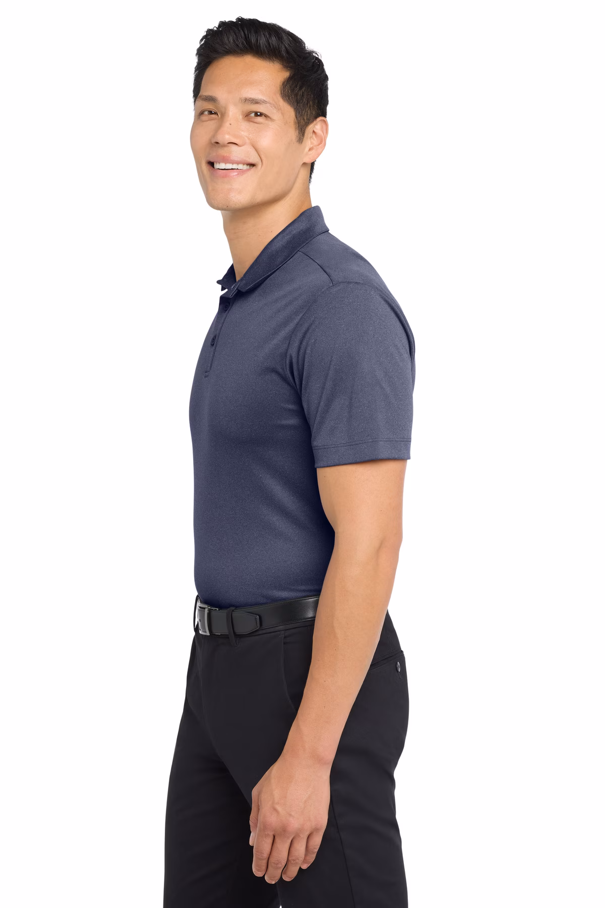 Port Authority Embroidered Men's Heathered Silk Touch Performance Polo