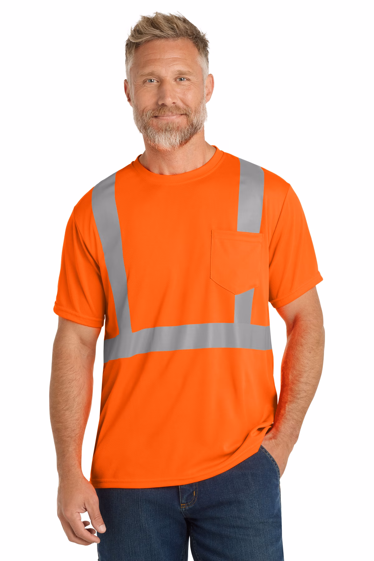 CornerStone Embroidered Men's ANSI 107 Class 2 Mesh Tee Image - CornerStone Embroidered Men's ANSI 107 Class 2 Mesh Tee