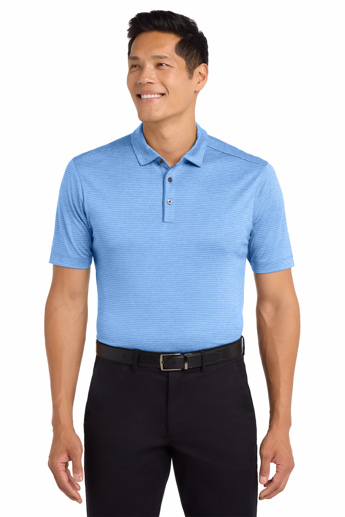 Port Authority Embroidered Men's Shadow Stripe Polo Image - Port Authority Embroidered Men's Shadow Stripe Polo