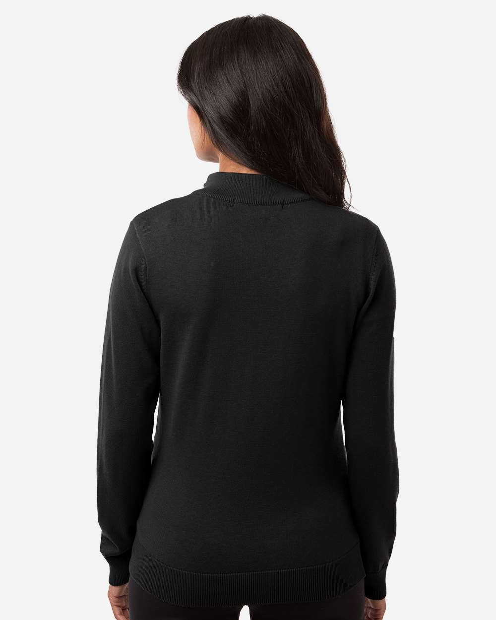 Devon & Jones Embroidered Women's Quarter-Zip Sweater