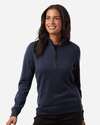 Devon & Jones Embroidered Women's Quarter-Zip Sweater Thumb
